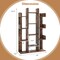 Costway 1/2 PCS Bookshelf Tree-Shaped Bookcase with 13 Storage Shelf Rustic Industrial Style Rustic Brown